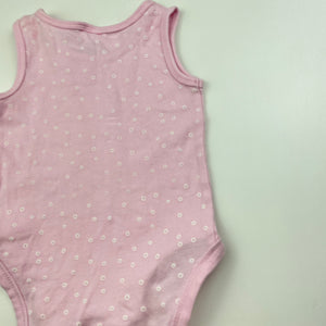 Girls Anko, pink cotton singletsuit / romper, FUC, size 00,  