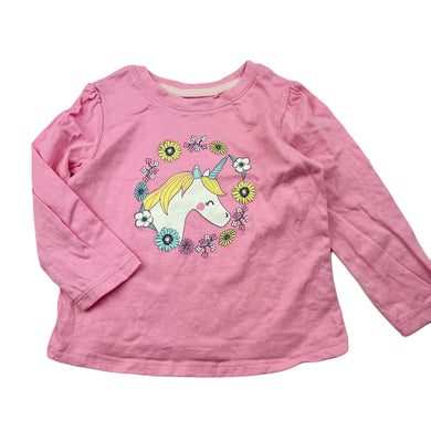 Girls Target, cotton long sleeve t-shirt / top, unicorn, FUC, size 1,  