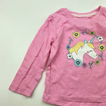 Load image into Gallery viewer, Girls Target, cotton long sleeve t-shirt / top, unicorn, FUC, size 1,  
