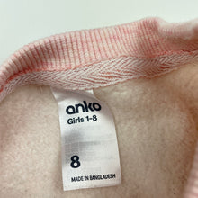 Load image into Gallery viewer, Girls Anko, pink marle fleece lined sweater / jumper, EUC, size 8,  