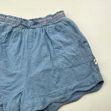 Load image into Gallery viewer, Girls Piping Hot, blue cotton shorts, elasticated, GUC, size 6,  