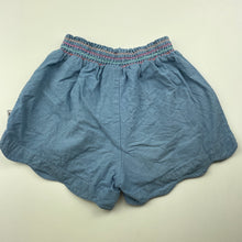 Load image into Gallery viewer, Girls Piping Hot, blue cotton shorts, elasticated, GUC, size 6,  