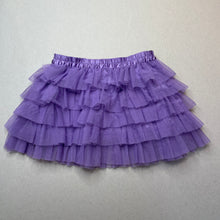 Load image into Gallery viewer, Girls H&amp;T, purple tiered tulle skirt, elasticated, L: 24cm, GUC, size 2,  