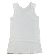 Load image into Gallery viewer, unisex white, cotton singlet top, GUC, size 1,  