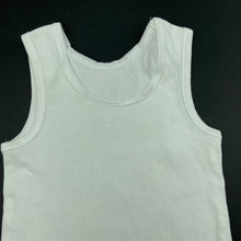 Load image into Gallery viewer, unisex white, cotton singlet top, GUC, size 1,  
