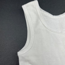Load image into Gallery viewer, unisex white, cotton singlet top, GUC, size 1,  