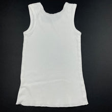 Load image into Gallery viewer, unisex white, cotton singlet top, GUC, size 1,  