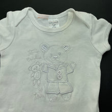 Load image into Gallery viewer, unisex Baby Patch, white cotton bodysuit / romper, FUC, size 000,  