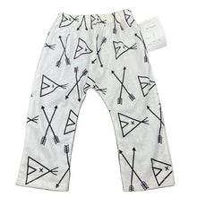 Load image into Gallery viewer, unisex Milk Threads, lightweight leggings / bottoms, teepees, NEW, size 1,  