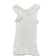 Load image into Gallery viewer, unisex Bonds, white ribbed cotton singlet top, GUC, size 00,  