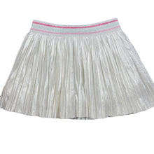 Load image into Gallery viewer, Girls Kate Spade, lined pleated silver skirt, elasticated, L: 23cm, FUC, size 2,  