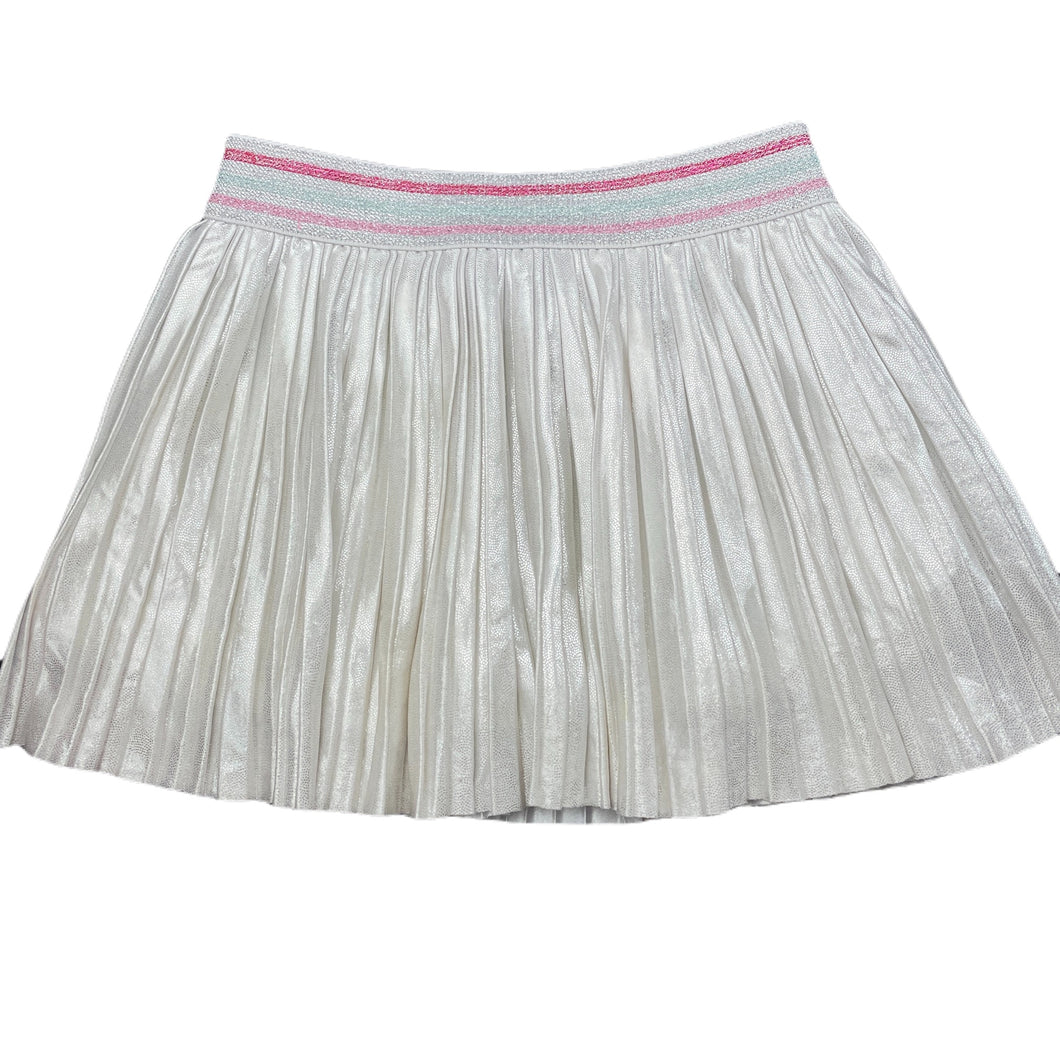 Girls Kate Spade, lined pleated silver skirt, elasticated, L: 23cm, FUC, size 2,  
