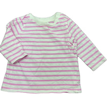 Load image into Gallery viewer, Girls Sprout, pink stripe cotton long sleeve top, GUC, size 000,  
