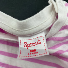 Load image into Gallery viewer, Girls Sprout, pink stripe cotton long sleeve top, GUC, size 000,  