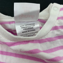 Load image into Gallery viewer, Girls Sprout, pink stripe cotton long sleeve top, GUC, size 000,  