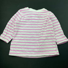 Load image into Gallery viewer, Girls Sprout, pink stripe cotton long sleeve top, GUC, size 000,  