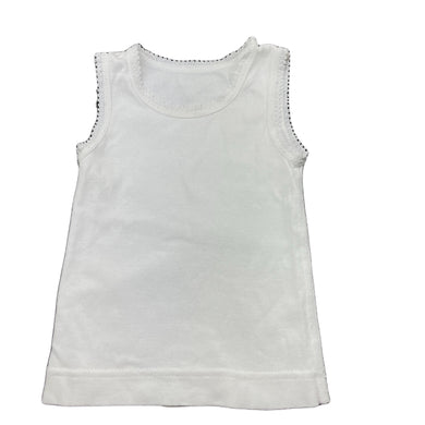 unisex Marquise, white cotton singlet top, GUC, size 000,  
