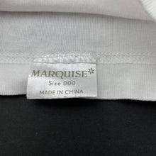 Load image into Gallery viewer, unisex Marquise, white cotton singlet top, GUC, size 000,  