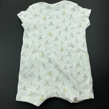 Load image into Gallery viewer, unisex Next, soft cotton romper, giraffes, EUC, size 000,  