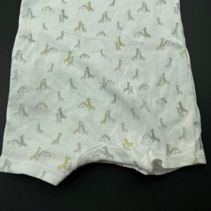 unisex Next, soft cotton romper, giraffes, EUC, size 000,  