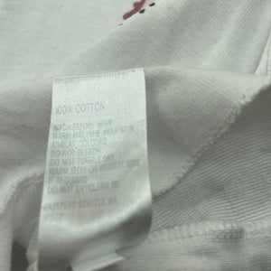 Girls Anko, white cotton singlet top, unicorn, GUC, size 000,  