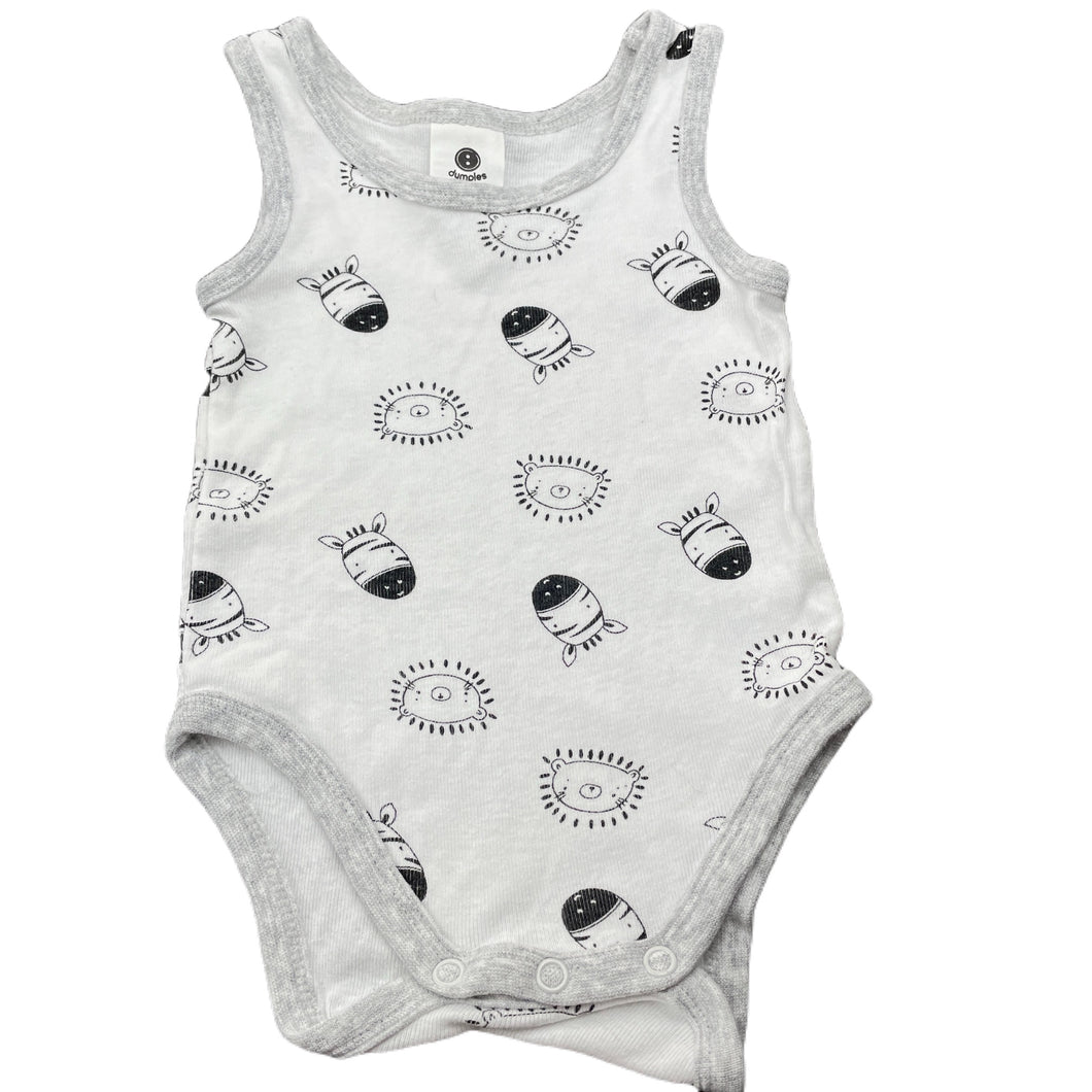 unisex Dymples, cotton singletsuit / romper, GUC, size 000,  