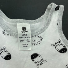 Load image into Gallery viewer, unisex Dymples, cotton singletsuit / romper, GUC, size 000,  