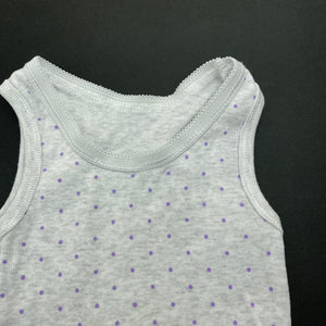 unisex Anko, grey cotton singlet top, GUC, size 000,  