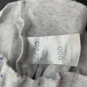 unisex Anko, grey cotton singlet top, GUC, size 000,  