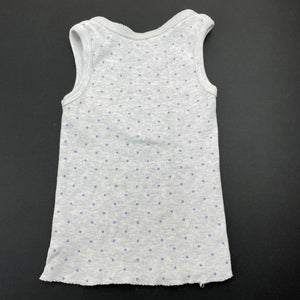 unisex Anko, grey cotton singlet top, GUC, size 000,  