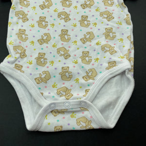 unisex Baby Biz, cotton bodysuit / romper, teddy bears, EUC, size 000,  