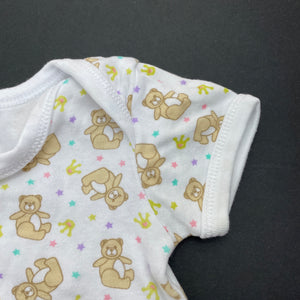 unisex Baby Biz, cotton bodysuit / romper, teddy bears, EUC, size 000,  