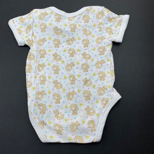 unisex Baby Biz, cotton bodysuit / romper, teddy bears, EUC, size 000,  