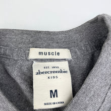 Load image into Gallery viewer, Boys Abercrombie, grey marle muscle t-shirt / top, armpit to armpit: 39cm, GUC, size 12,  