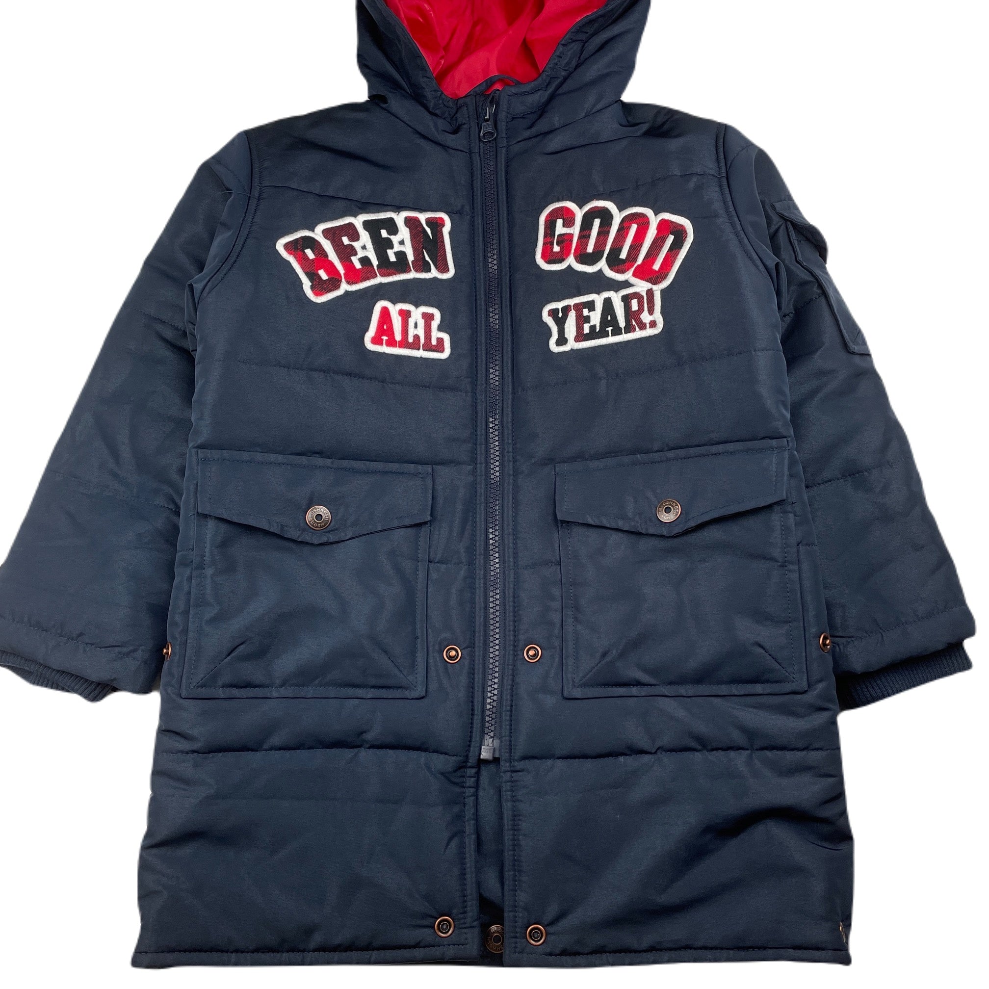 Osh Kosh, adjustable length navy puffer jacket coat, Sz: 105/52