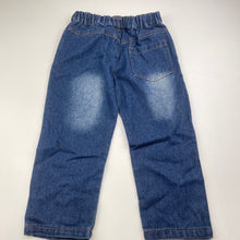 Load image into Gallery viewer, Boys distressed, denim jeans, elasticated, Inside leg: 34cm, GUC, size 2-3,  