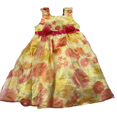 Girls Nannette, lined lightweight floral party dress, GUC, size 2, L: 50cm