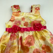 Load image into Gallery viewer, Girls Nannette, lined lightweight floral party dress, GUC, size 2, L: 50cm