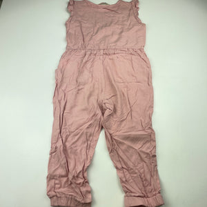 Girls H&M, pink jumpsuit, Inside leg: 32cm, FUC, size 3,  