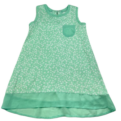 Girls floral, lightweight summer dress, no labels, armpit to armpit: 28cm, GUC, size 3-4, L: 49cm