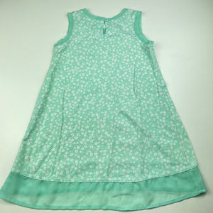 Girls floral, lightweight summer dress, no labels, armpit to armpit: 28cm, GUC, size 3-4, L: 49cm