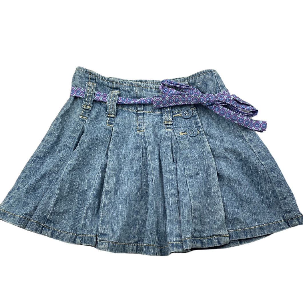 Girls Target, blue denim skirt, adjustable, L: 27cm, GUC, size 1,  