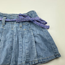 Load image into Gallery viewer, Girls Target, blue denim skirt, adjustable, L: 27cm, GUC, size 1,  