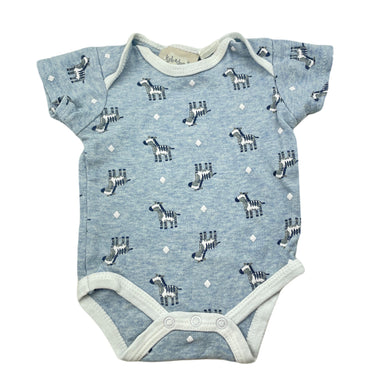 unisex Kyle & Deena, cotton bodysuit / romper, zebras, GUC, size 000,  