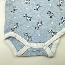 Load image into Gallery viewer, unisex Kyle &amp; Deena, cotton bodysuit / romper, zebras, GUC, size 000,  