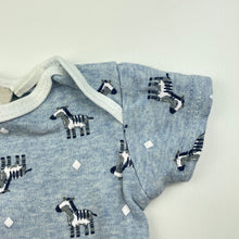 Load image into Gallery viewer, unisex Kyle &amp; Deena, cotton bodysuit / romper, zebras, GUC, size 000,  
