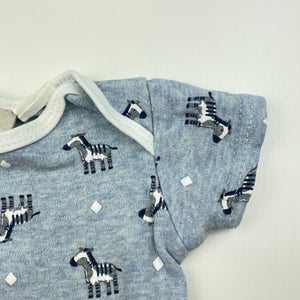 unisex Kyle & Deena, cotton bodysuit / romper, zebras, GUC, size 000,  