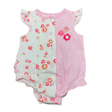 Load image into Gallery viewer, Girls Target, floral cotton bodysuit / romper, FUC, size 0000,  