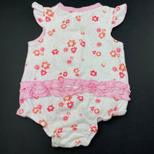 Load image into Gallery viewer, Girls Target, floral cotton bodysuit / romper, FUC, size 0000,  