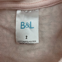 Load image into Gallery viewer, Girls B&amp;L, lightweight sweater / jumper, FUC, size 2,  